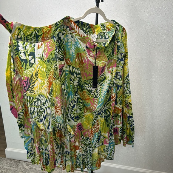 Nicole Miller Multicolor Leaf Print - Picture 8 of 9